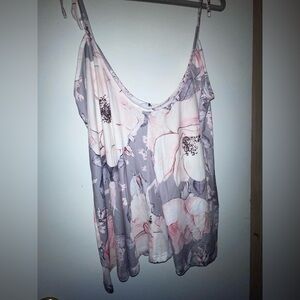 Loveu Dear Tie Strap Floral Tank